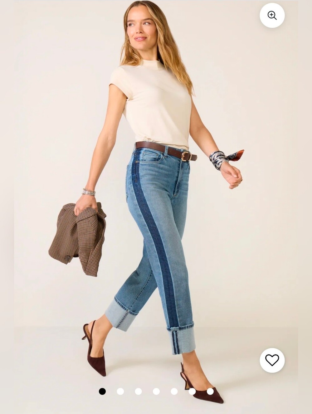 ❤️ EVEREVE THE EVER STRAIGHT HIGH RISE ANKLE JEANS WITH TUXEDO STRIPE, 0 (25)